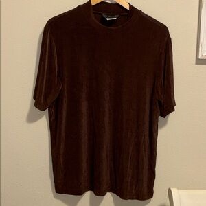 Slinky Brand Chocolate Brown Vintage Top Size Large